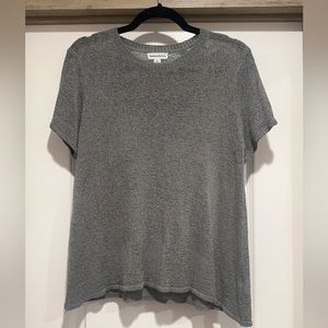 Grey Short Sleeve Sweater